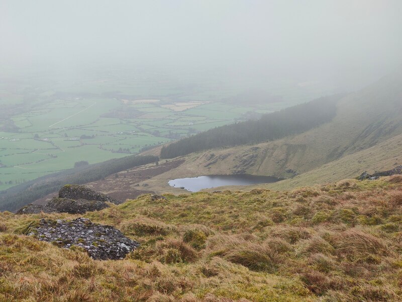 Lough Mohra with a misty bakground