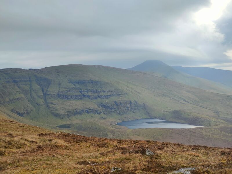 Lough Muskry under steep sides of Galty mountains