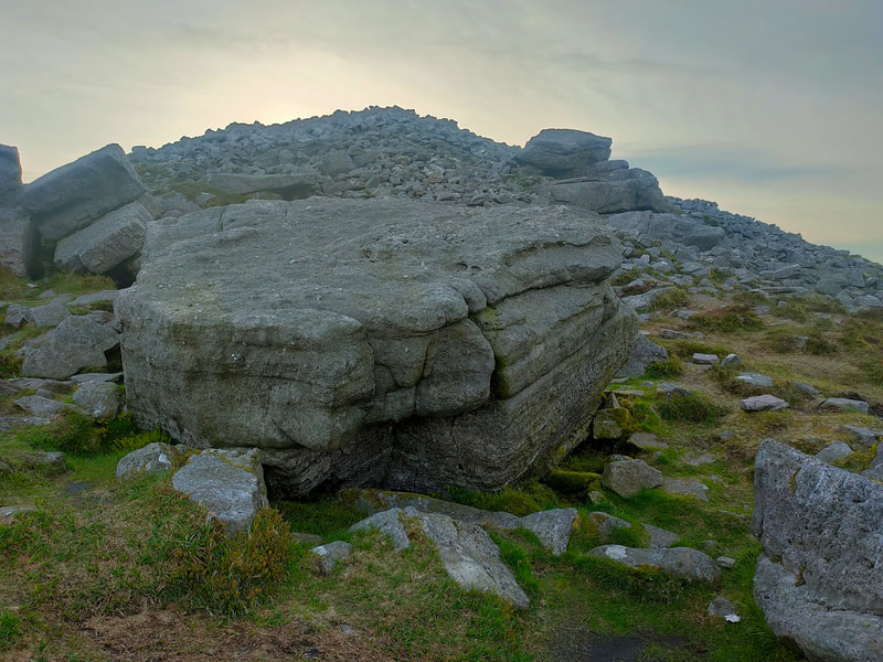 Large Stoney cairn and large rocks on Slievenamon