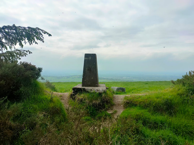 Trig Pillar of Cupidstown Hill looking out over Kildare