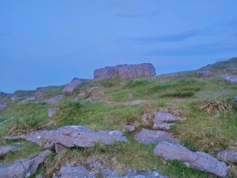 Rocks on top of Galtybeg, light just fading