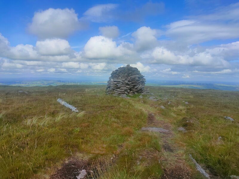 Large mound of stones marking Musheramore High Point