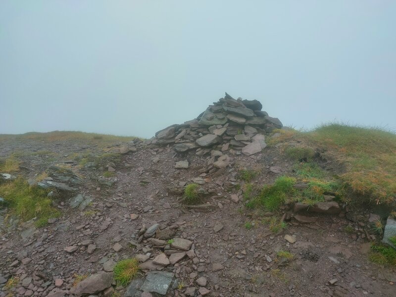 A few stones mark the top of Caher
