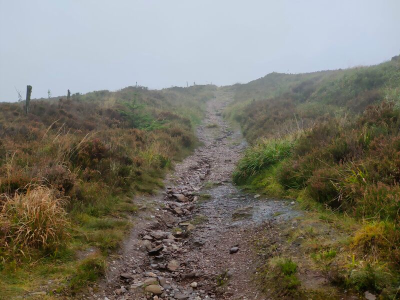 Wet mountain track