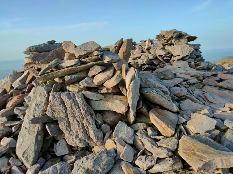Large pile of rocks on Purple Mountain top